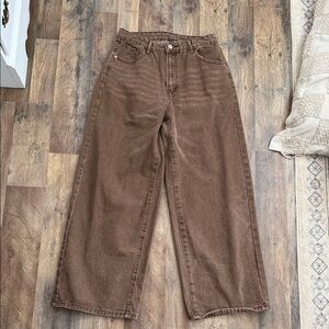 SHEIN Brown Flare & Wide Leg Jeans